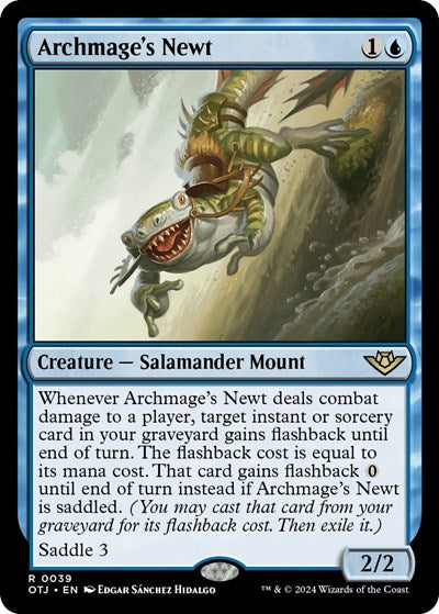 Archmage's Newt (Outlaws of Thunder Junction) Light Play Foil