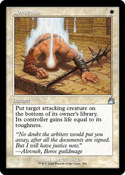 Condemn (Retro Frame) (Ravnica Remastered) Light Play