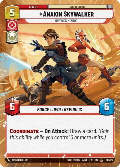 Anakin Skywalker Maverick Mentor (Hyperspace) (Twilight of the Republic) Near Mint Foil