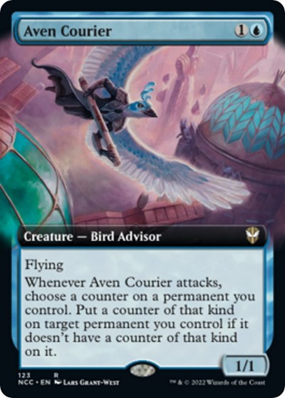 Aven Courier (Extended Art) (Commander: Streets of New Capenna) Near Mint
