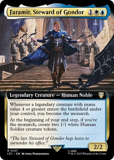 Faramir, Steward of Gondor (Extended Art) (Commander: The Lord of the Rings: Tales of Middle-earth) Near Mint