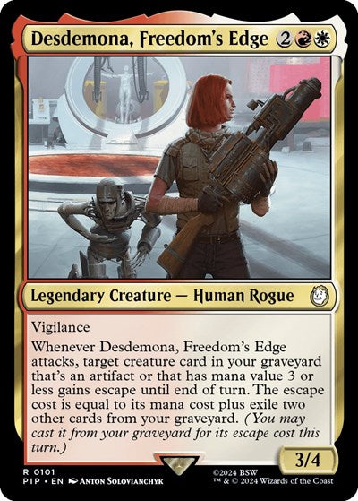 Desdemona, Freedom's Edge (Universes Beyond: Fallout) Light Play Foil