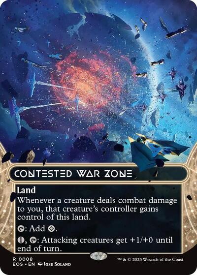 Contested War Zone (0008) (Borderless) (Stellar Sights) Light Play