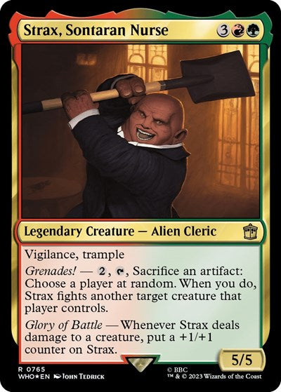Strax, Sontaran Nurse (Surge Foil) (Universes Beyond: Doctor Who) Light Play Foil