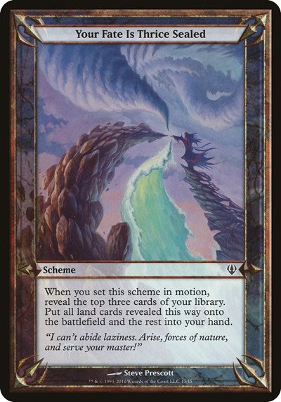 Your Fate Is Thrice Sealed (Archenemy) (Oversize Cards) Near Mint