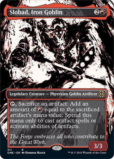 Slobad, Iron Goblin (Showcase) (Phyrexia: All Will Be One) Light Play Foil
