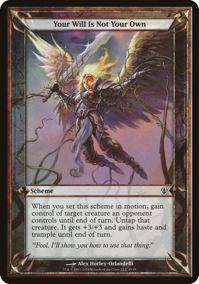 Your Will Is Not Your Own (Archenemy) (Oversize Cards) Near Mint