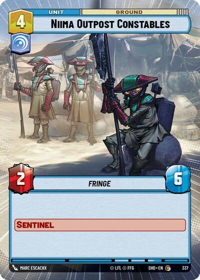 Niima Outpost Constables (Hyperspace) (Shadows of the Galaxy) Near Mint Foil