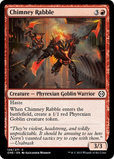 Chimney Rabble (Phyrexia: All Will Be One) Near Mint Foil