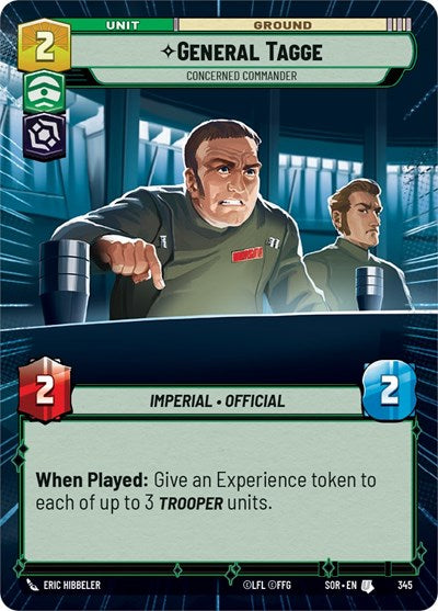 General Tagge Concerned Commander (Hyperspace) (Spark of Rebellion) Near Mint
