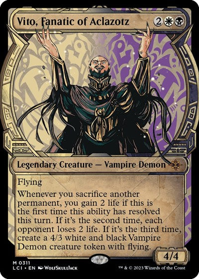 Vito, Fanatic of Aclazotz (Showcase) (The Lost Caverns of Ixalan) Light Play Foil
