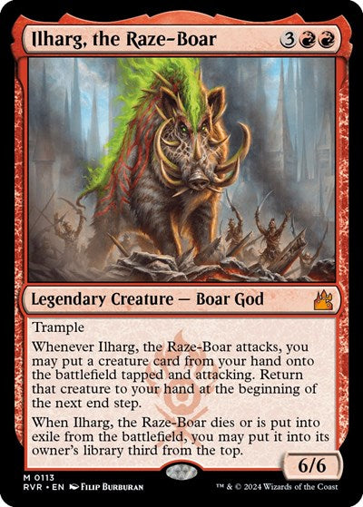 Ilharg, the Raze-Boar (Ravnica Remastered) Light Play