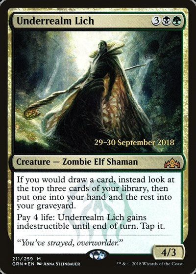Underrealm Lich (Promos: Prerelease Cards) Light Play Foil