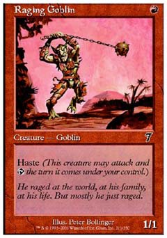 Raging Goblin (7th Edition) Light Play