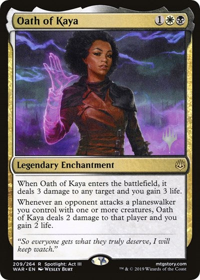 Oath of Kaya (Promo Pack: Throne of Eldraine) Medium Play Foil