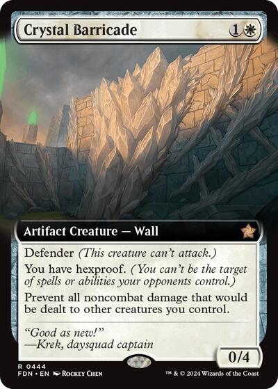 Crystal Barricade (Extended Art) (Foundations) Light Play Foil