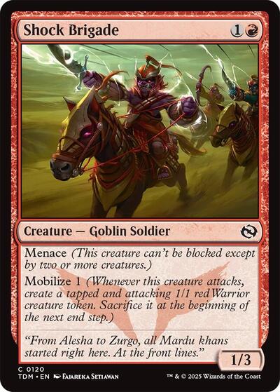 Shock Brigade (Tarkir: Dragonstorm) Light Play Foil
