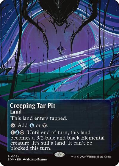 Creeping Tar Pit (0054) (Borderless) (Stellar Sights) Near Mint Foil