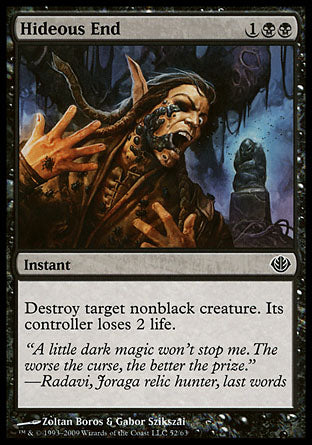 Hideous End (Duel Decks: Garruk vs Liliana) Light Play