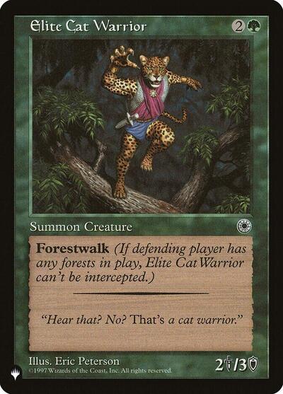 Elite Cat Warrior (Flavor Text) (The List) Light Play
