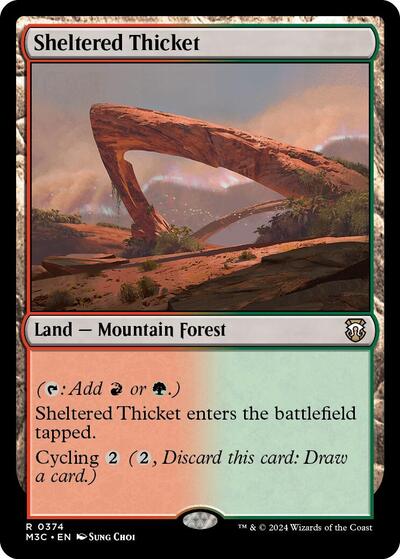 Sheltered Thicket (Ripple Foil) (Commander: Modern Horizons 3) Near Mint Foil
