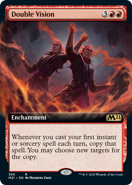 Double Vision (Extended Art) (Magic 2021 Core Set) Light Play