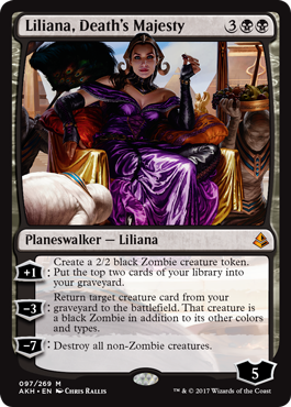 Liliana, Death's Majesty (Amonkhet) Light Play Foil