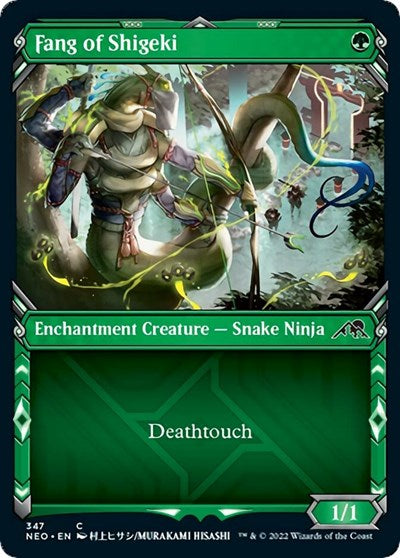 Fang of Shigeki (Showcase) (Kamigawa: Neon Dynasty) Medium Play Foil