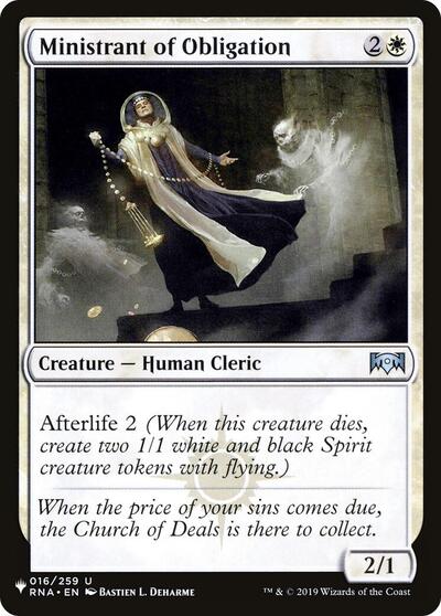 Ministrant of Obligation (The List) Light Play