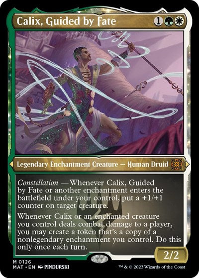 Calix, Guided by Fate (Foil Etched) (March of the Machine: The Aftermath) Near Mint Foil