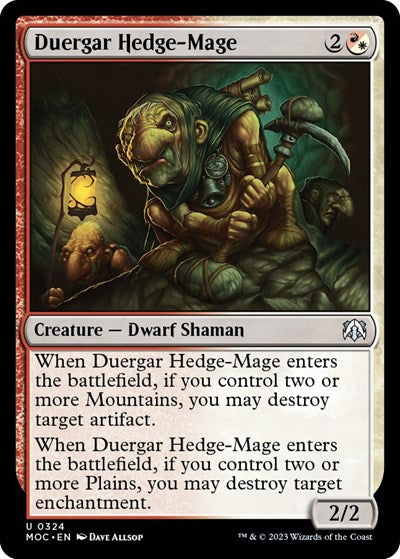 Duergar Hedge-Mage (Commander: March of the Machine) Light Play