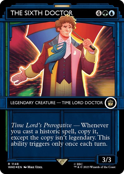 The Sixth Doctor (Showcase) (Surge Foil) (Universes Beyond: Doctor Who) Near Mint Foil