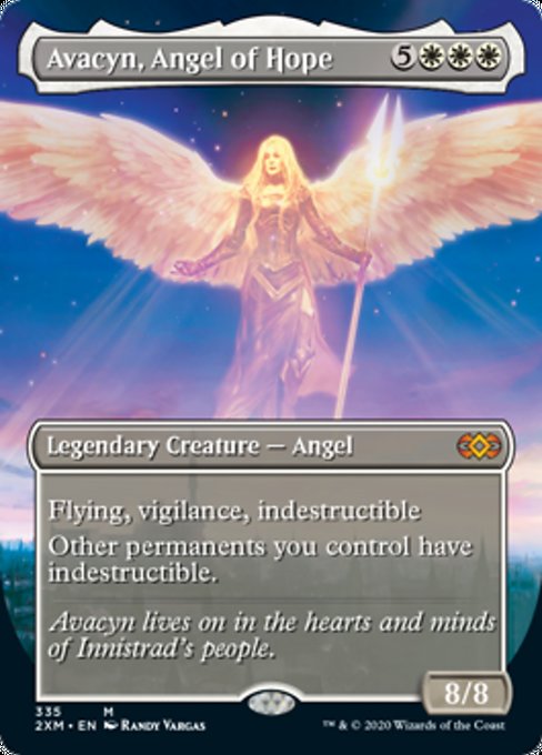 Avacyn, Angel of Hope (Borderless) (Double Masters) Light Play Foil