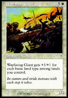 Wayfaring Giant (Invasion) Light Play Foil