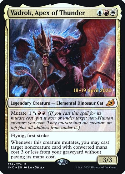 Vadrok, Apex of Thunder (Promos: Prerelease Cards) Light Play Foil