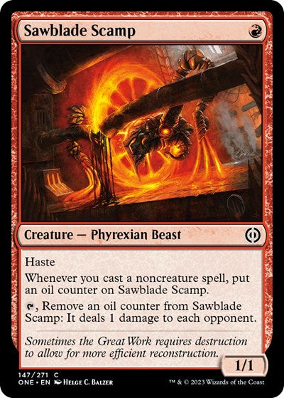 Sawblade Scamp (Phyrexia: All Will Be One) Light Play