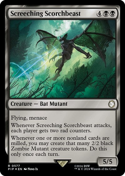 Screeching Scorchbeast (Surge Foil) (Universes Beyond: Fallout) Near Mint Foil