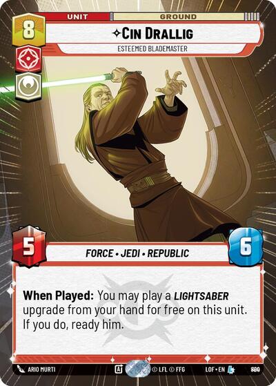 Cin Drallig Esteemed Blademaster (Hyperspace Foil) (Legends of the Force) Near Mint Foil