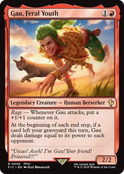 Gau, Feral Youth (Surge Foil) (Commander: FINAL FANTASY) Light Play Foil