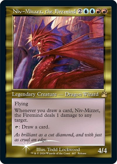 Niv-Mizzet, the Firemind (Retro Frame) (Launch Party & Release Event Promos) Near Mint Foil