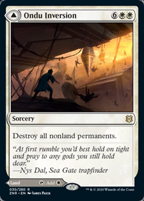 Ondu Inversion / Ondu Skyruins (Zendikar Rising) Medium Play
