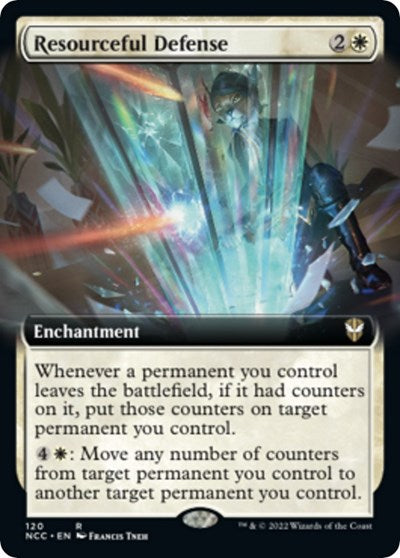 Resourceful Defense (Extended Art) (Commander: Streets of New Capenna) Light Play