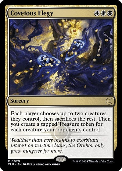 Covetous Elegy (Ravnica: Clue Edition) Light Play