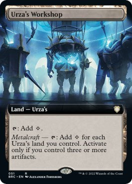 Urza's Workshop (Extended Art) (Commander: The Brothers' War) Light Play Foil
