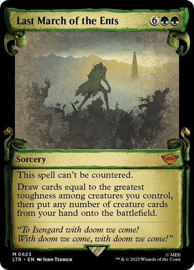 Last March of the Ents (Showcase Scrolls) (Universes Beyond: The Lord of the Rings: Tales of Middle-earth) Light Play Foil