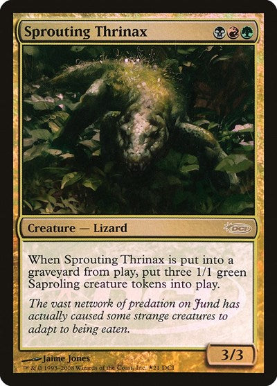 Sprouting Thrinax (Promos: WPN and Gateway) Medium Play Foil