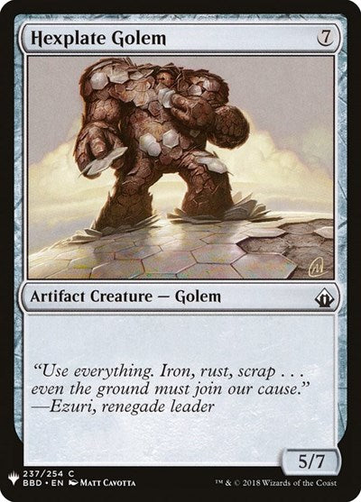 Hexplate Golem (Mystery Booster) Near Mint