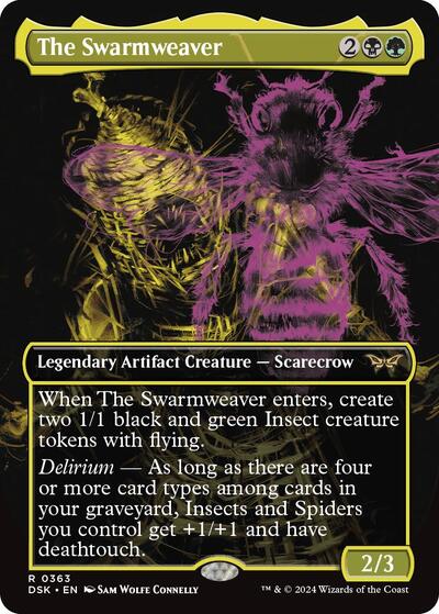 The Swarmweaver (Showcase) (Duskmourn: House of Horror) Light Play Foil