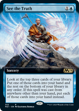 See the Truth (Extended Art) (Magic 2021 Core Set) Medium Play Foil