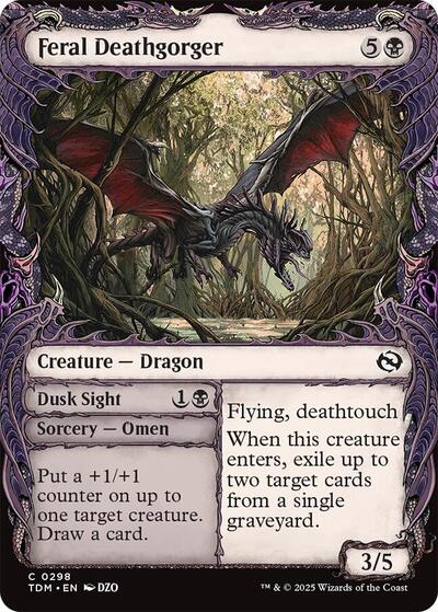 Feral Deathgorger (Showcase) (Tarkir: Dragonstorm) Medium Play Foil